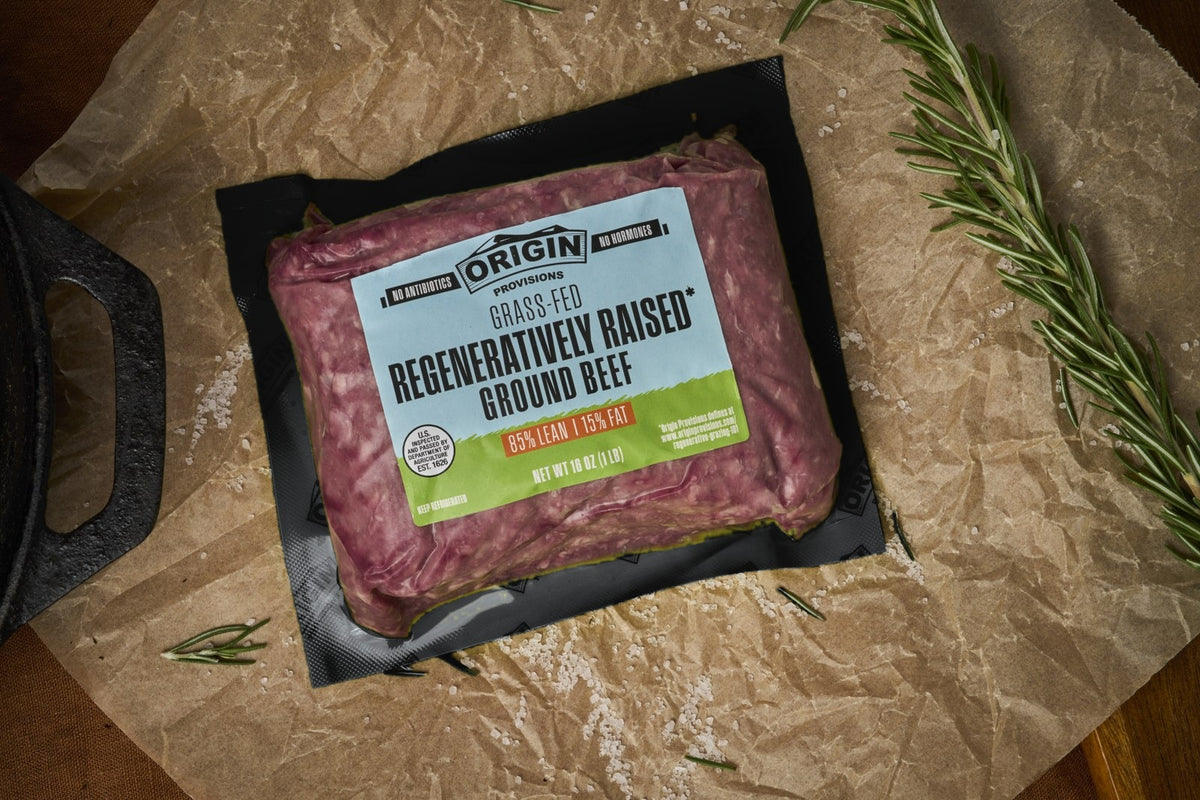 Grass-Fed & Regeneratively Raised 85% Lean & 15% Fat Ground Beef - 1 lb.