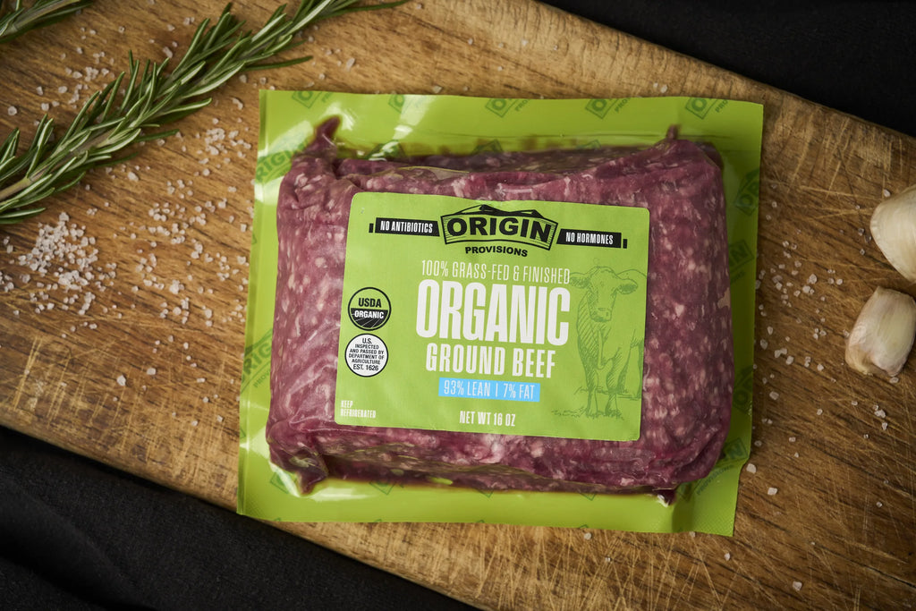 100% Grass-Fed & Organic Certified 93% Lean & 7% Fat Ground Beef - 1 lb. lifestyle image