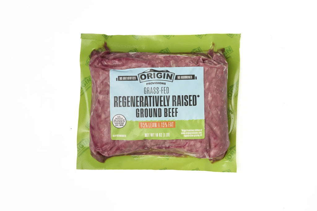 Grass-Fed & Regeneratively Raised 85% Lean & 15% Fat Ground Beef - 1 lb. package