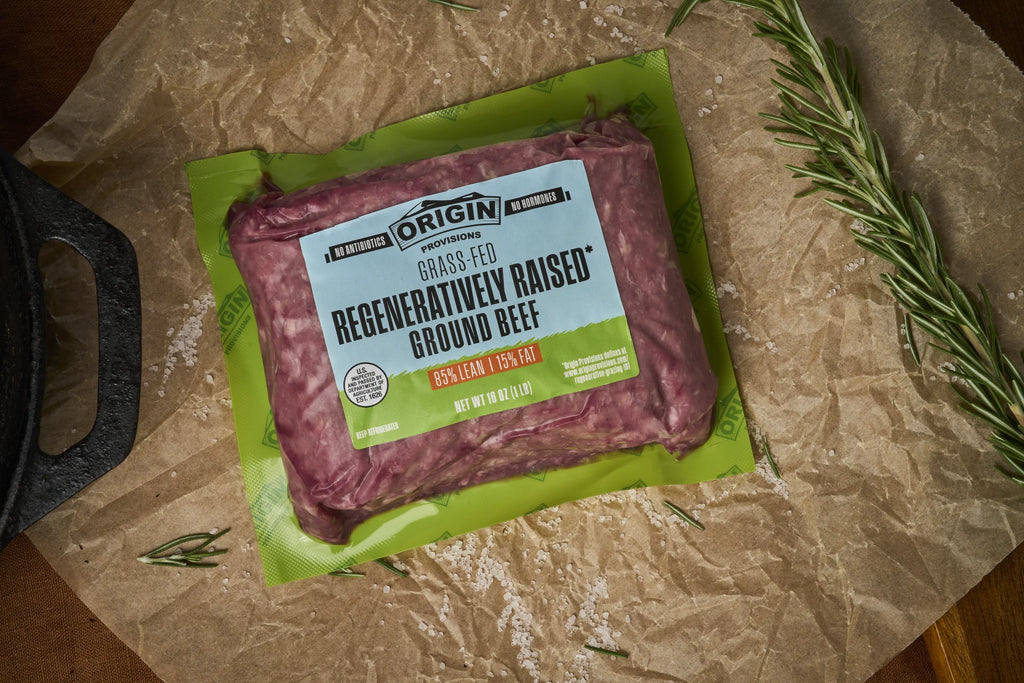 Grass-Fed & Regeneratively Raised 85% Lean & 15% Fat Ground Beef - 1 lb. lifestyle image