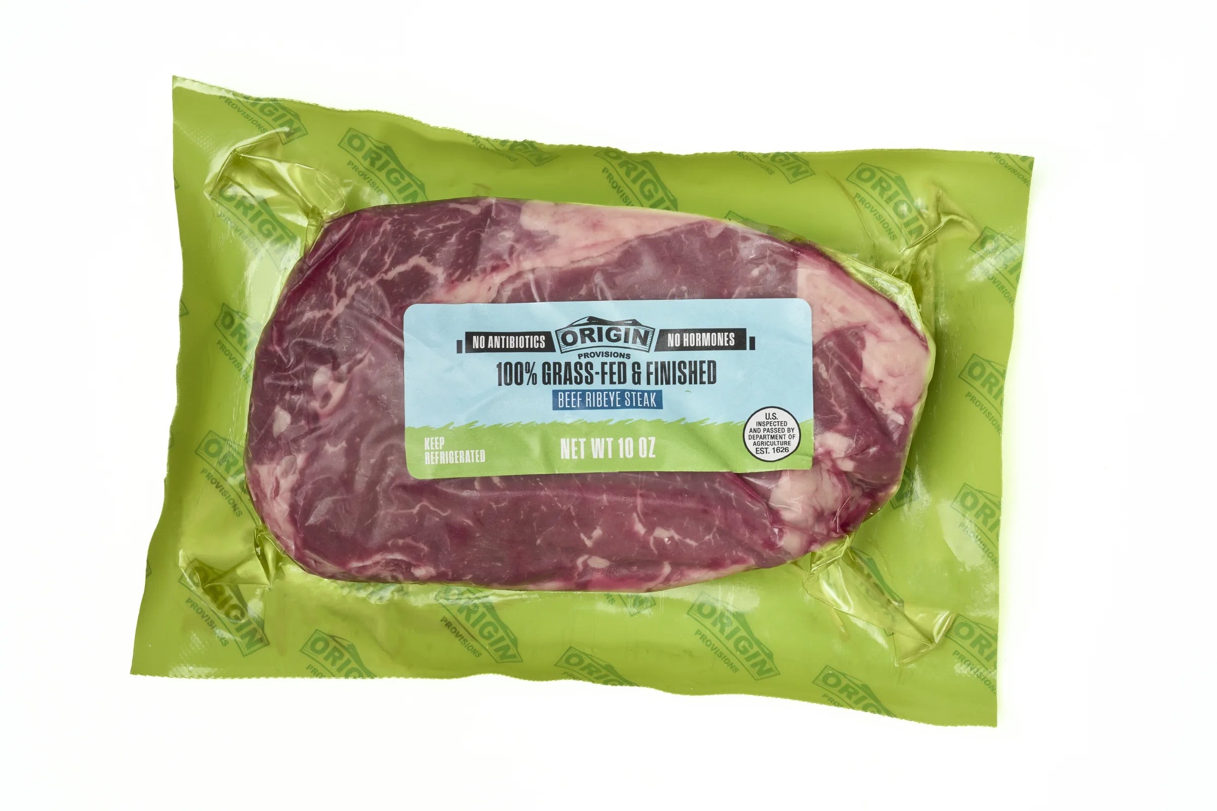 Grass-Fed & Regeneratively Raised Beef Ribeye Steak - 10 oz. package