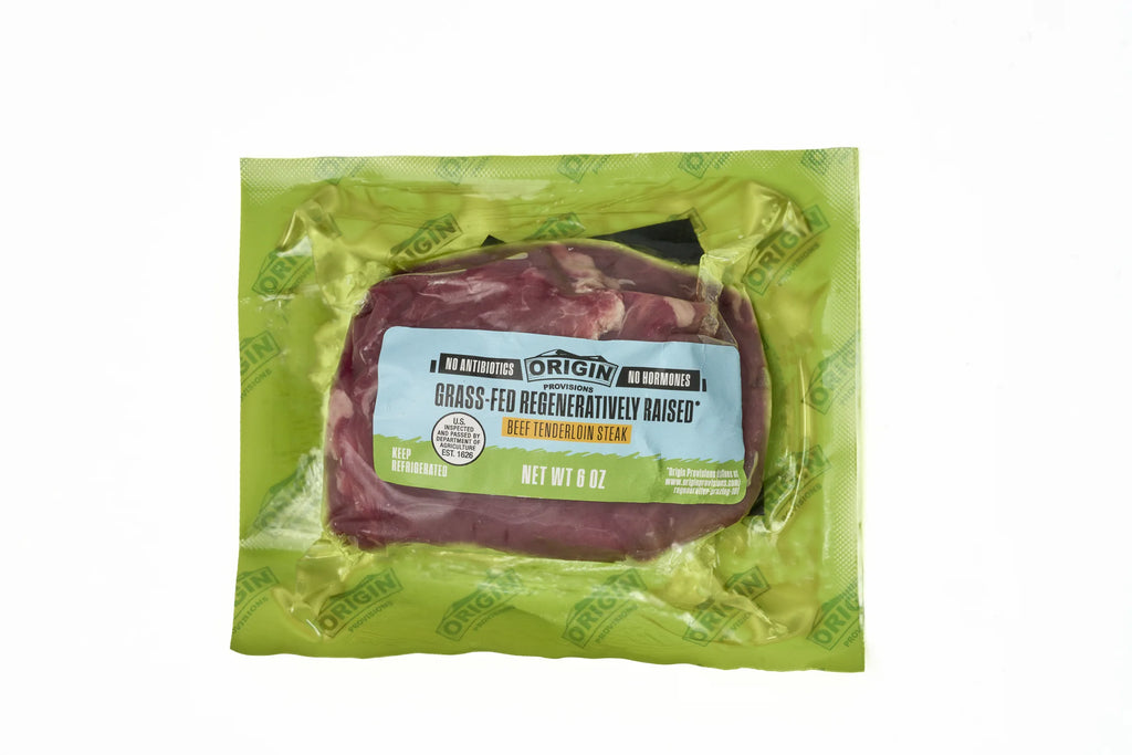 Grass-Fed & Regeneratively Raised Beef Tenderloin Steak - 6 oz. package
