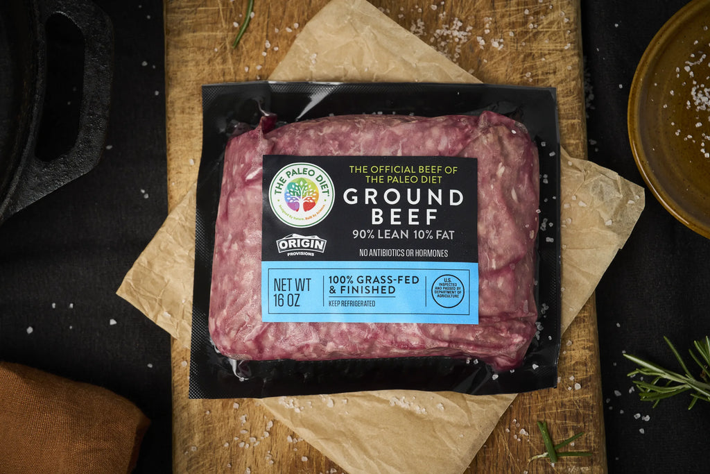 The Paleo Diet 100% Grass-Fed & Finished 90% Lean & 10% Fat Ground Beef - 1 lb. lifestyle image