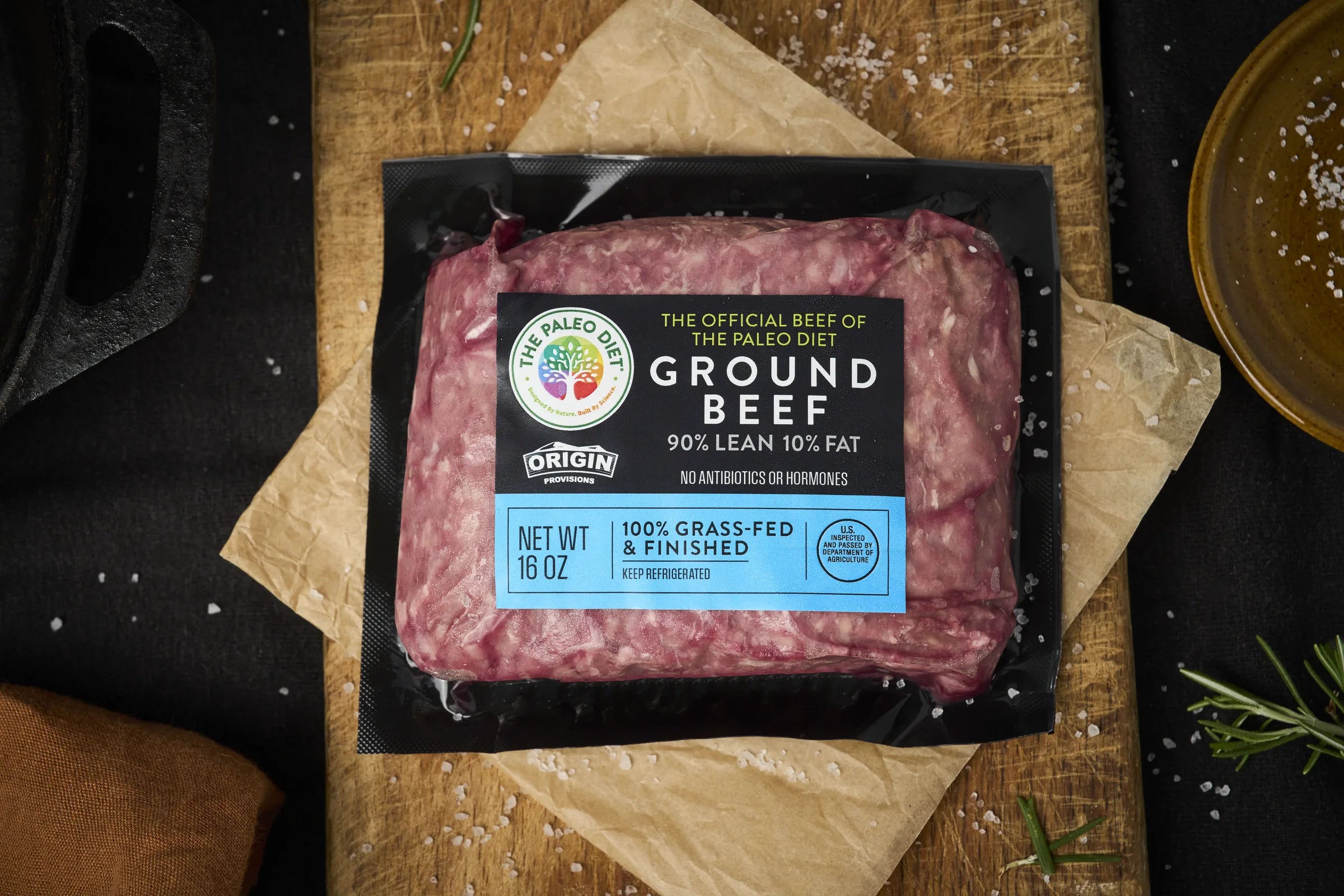 The Paleo Diet 100% Grass-Fed & Finished 90% Lean & 10% Fat Ground Beef - 1 lb. lifestyle image