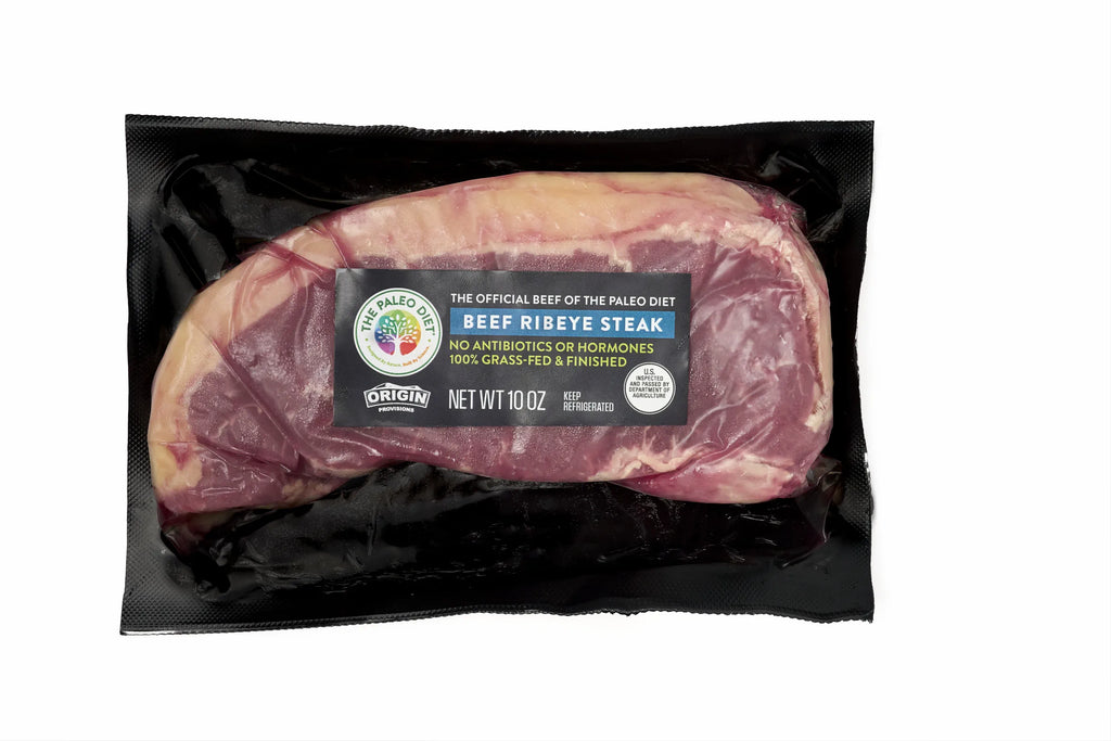 The Paleo Diet 100% Grass-Fed & Finished Beef Ribeye Steak - 10 oz. package