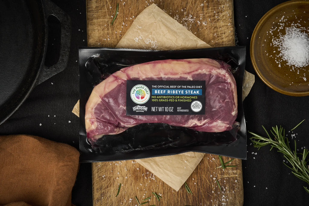 The Paleo Diet 100% Grass-Fed & Finished Beef Ribeye Steak - 10 oz. lifestyle image