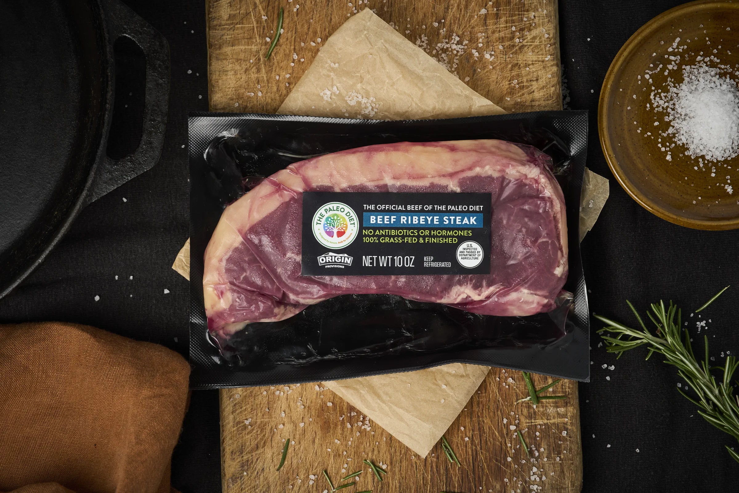The Paleo Diet 100% Grass-Fed & Finished Beef Ribeye Steak - 10 oz. lifestyle image