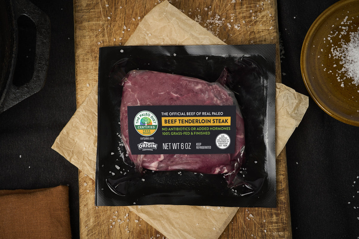 The Paleo Diet 100% Grass-Fed & Finished Beef Tenderloin Steak - 6 oz.