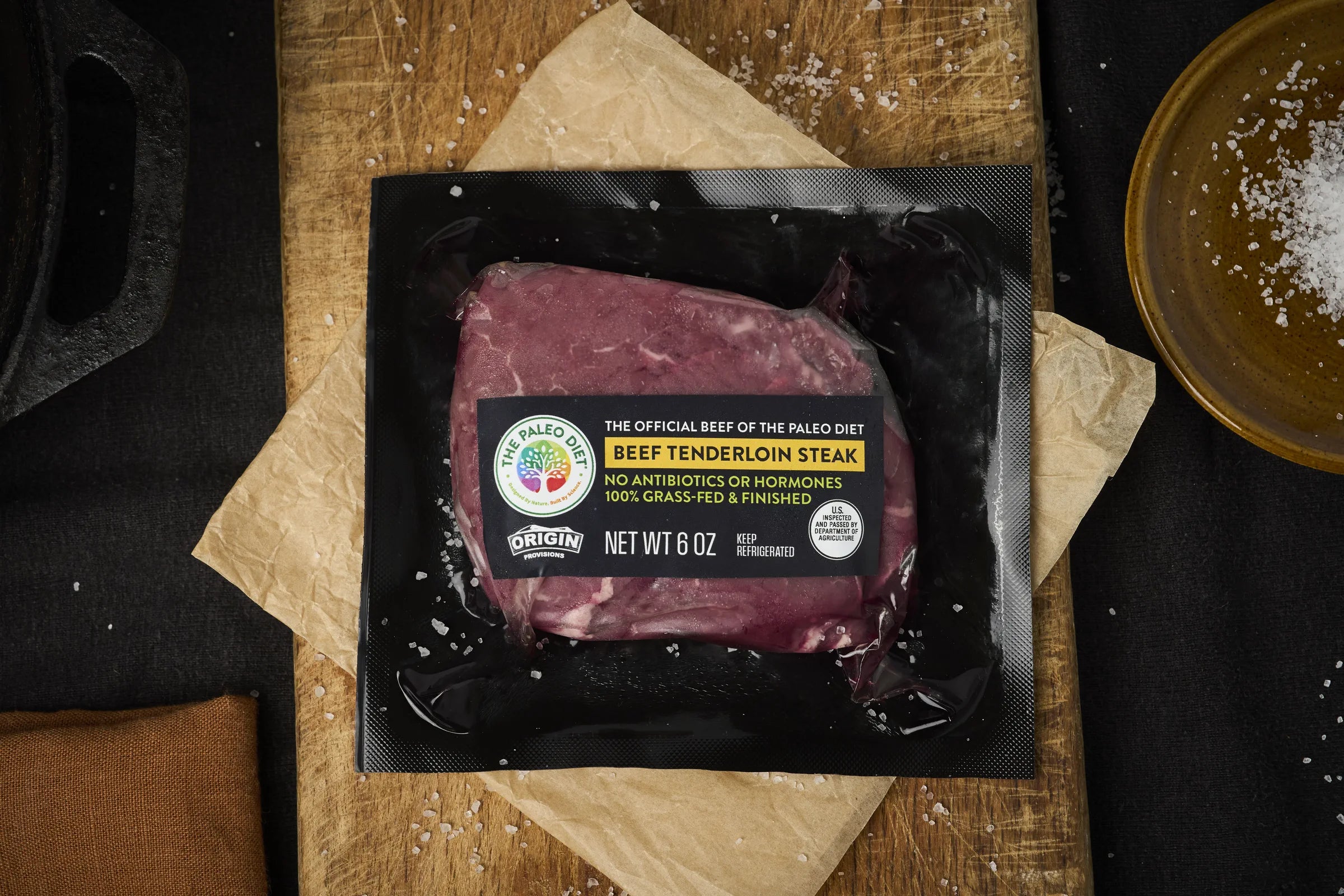 The Paleo Diet 100% Grass-Fed & Finished Beef Tenderloin Steak - 6 oz. lifestyle image