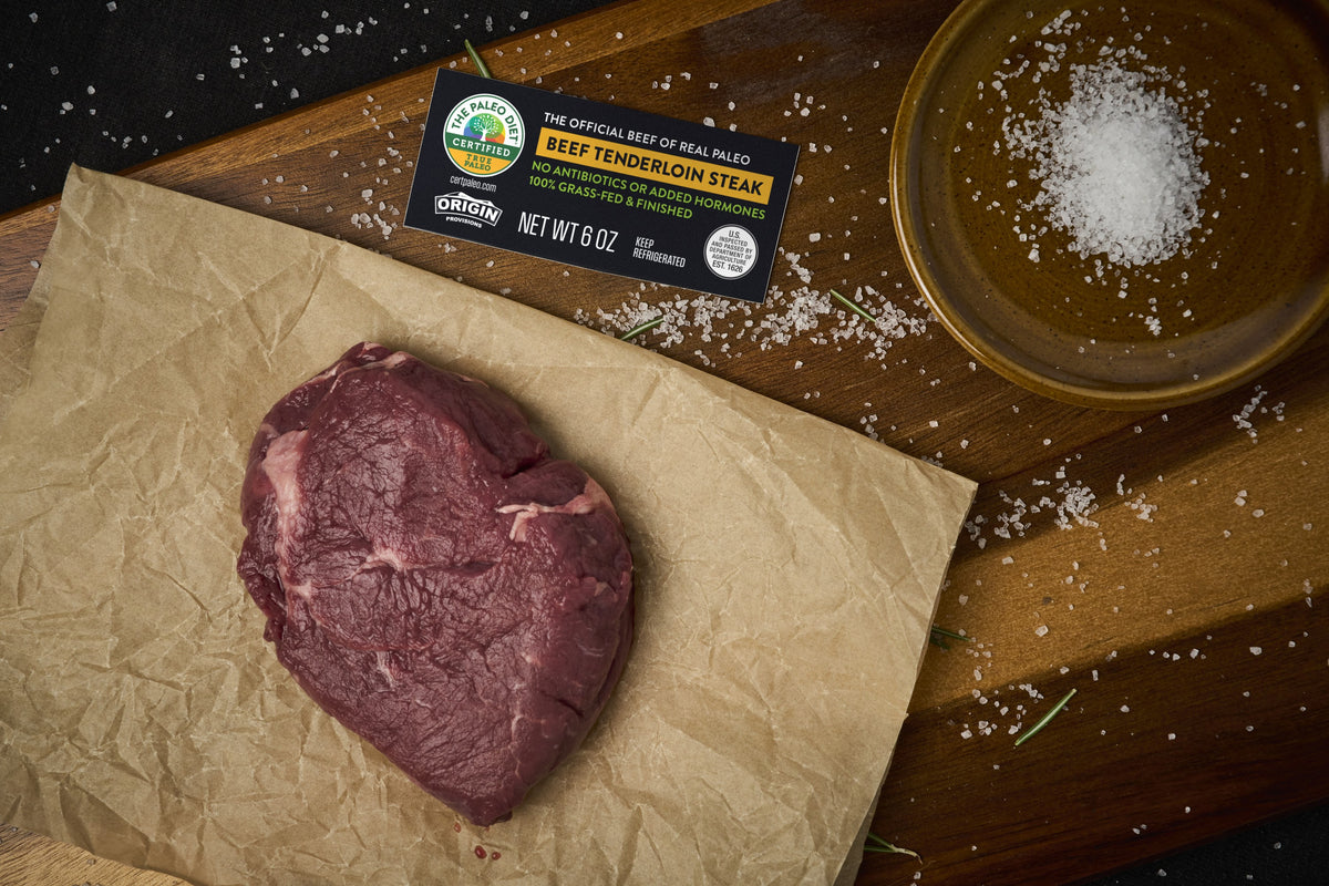 The Paleo Diet 100% Grass-Fed & Finished Beef Tenderloin Steak - 6 oz.