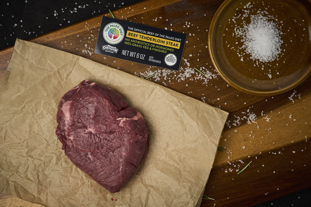 The Paleo Diet 100% Grass-Fed & Finished Beef Tenderloin Steak - 6 oz. product detail